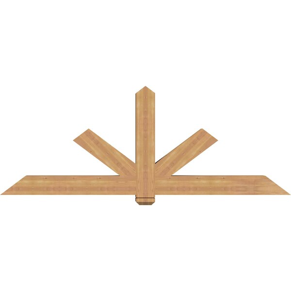 Ekena Millwork Kennewick Timber Gable Bracket, Western Red Cedar, 84"W x 31"H x 5 1/2"D x 5 1/2"F, 9/12 Pitch GBW084X31X0606KEN00SWR - main